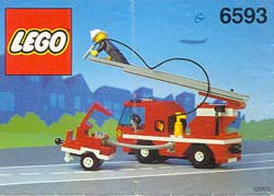 LEGO 6593 - Feuerwehr-Dreileiterwagen